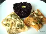 Receta Salmon al eneldo (microondas) con arroz dalmata sivaris (fussioncook)