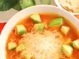 Receta Sopa de tomate al chipotle con pollo (de 400 calorías)