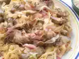Receta Tagliatelle con alcachofas.