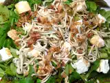 Receta Ensalada templada de gulas y queso de cabra