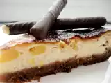 Receta Tarta de queso quark y melocotón en almíbar