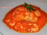 Receta Bacalao con salsa de piquillos y gambas