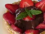 Receta Mini-tarta con mousse de chocolate y fresas