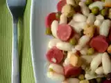 Receta Ensalada de alubias blancas con salchichas