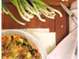 Receta Quiche de brocoli, zanahoria y ajos tiernos