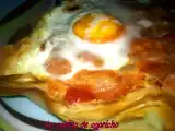 Receta Tarta de pasta philo rellena de tomate y huevo