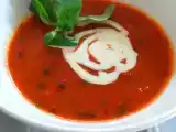Receta Sopa de tomate, albahaca y orégano