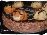 Receta Tarta mousse de nocilla y profiteroles