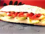 Receta Bocadillo de salmón con vegetales y mahonesa de alcaparras