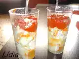 Receta Chupito de brandada con mousse de piquillos