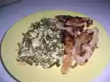 Receta Revuelto de trigueros con pescado plancha