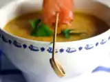 Receta Crema de verdura y salmón ahumado