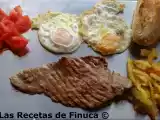 Receta Plato combinado con filete y huevos fritos