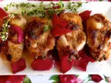 Receta Codornices con pétalos de rosas