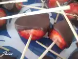 Receta Piruletas de fresas con chocolate