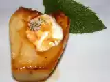 Receta Peras a la sartén rellenas de queso