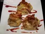 Receta Pasta filo con calabacín, queso de cabra y piñones