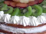 Receta Tarta de nata y frutas