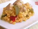 Receta Risotto de pollo co verduras