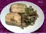 Receta Merluza con chirlas y guisantes