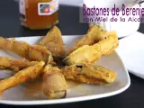 Receta Bastones de berenjena con miel de la alcarria