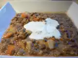 Receta Sopa de lentejas con crema de yogur