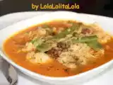 Receta Sopa de ajoliflor con judias verdes y fideos