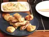 Receta Rollitos de primavera y wan tun de gambas