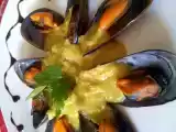 Receta Mejillones en salsa de puerros y mostaza