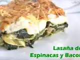 Receta Lasaña de espinacas, bacon y ricotta