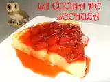 Receta Tarta de queso cheesecake con salsa de fresas