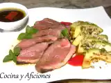 Receta Magret de pato a la soja, salsa picante, aguacate y semillas, receta paso paso