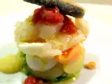 Receta Ensalada de patatas con crujiente de bacalao