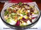 Receta Ensalada mixta con queso y cebolla