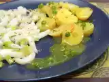 Receta Sepia salteada con salsa de azafrán