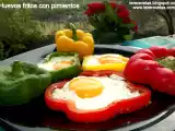 Receta Huevos fritos con pimientos