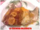 Receta Lubina rellena de langostinos, pimientos del piquillo y setas