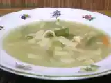 Receta Caldo de pollo con salsa de soja y pasta fresca