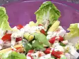 Receta Ensalada de pavo y queso con vinagreta de yogur