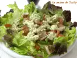 Receta Ensalada de pollo con mayonesa al pesto