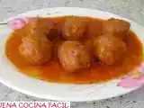 Receta Albondigas con salsa de tomate y puerro