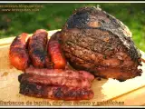 Receta Barbacoa de tapilla, chorizo casero y salchichas.
