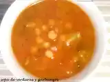 Receta Sopa de verduras y garbanzos
