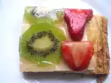 Receta Tarta de hojaldre con frutas y crema pastelera