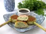 Receta Pastelitos de langostinos en brocheta de lemongrass