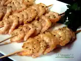Receta Brocheta de gambas