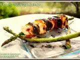 Receta Pincho de espárrago y pollo.