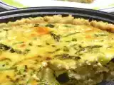 Receta Quiche de calabacín, espárragos y pollo