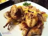 Receta Codornices al horno con patatas y bacon