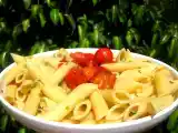 Receta Penne o plumas con salsa picante de tomate cherry